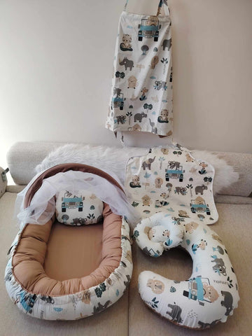 باكدج أول مرة مامي – سفاري بيج | First-Time Mom Bundle – Safari Beige