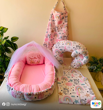 باكدج أول مرة مامي – يونيكورن وردي| First-Time Mom Bundle – Unicorn Pink