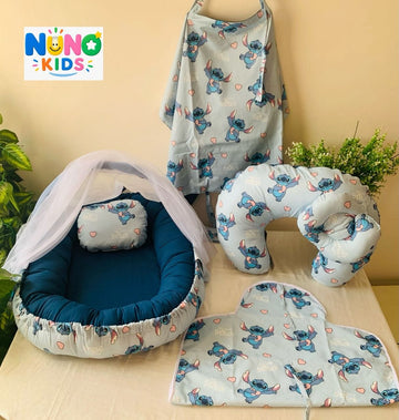 باكدج أول مرة مامي – ستيتش أزرق | First-Time Mom Bundle – Stitch Blue